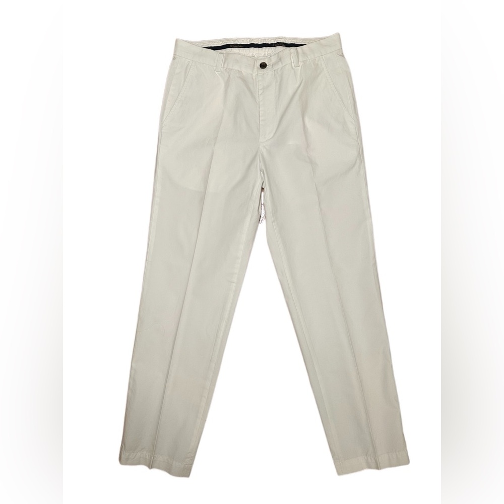 Brooks Brothers Clark Fit 100% Supima Cotton Men's White Chinos 33/32